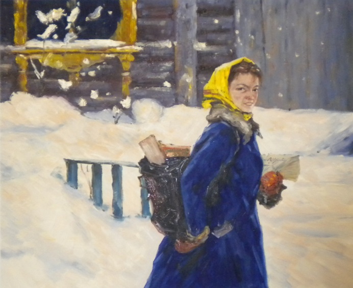Poster del film amir mazitov - inverno, donna postino in vendita